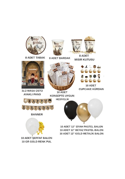 Harry Potter Doğum Günü Konsepti Doğum Günü Set Balon Ayaklı Pano Tabak Bardak Banner Full Doğum Günü Süsleme Seti 10 Adet Hediyelikli Çok Renkli Harry Potter Doğum Günü Konsepti Doğum Günü Set Balon Ayaklı Pano Tabak Bardak Banner Full Doğum Günü Süsleme Seti 10 Adet Hediyelikli Çok Renkli