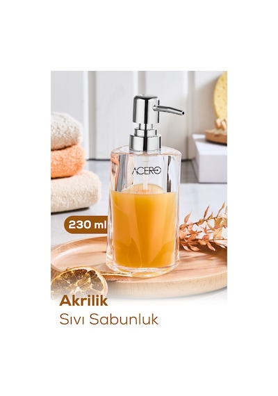 Vienev Akrilik Sıvı Sabunluk 230 Ml Şeffaf 1995 Şeffaf