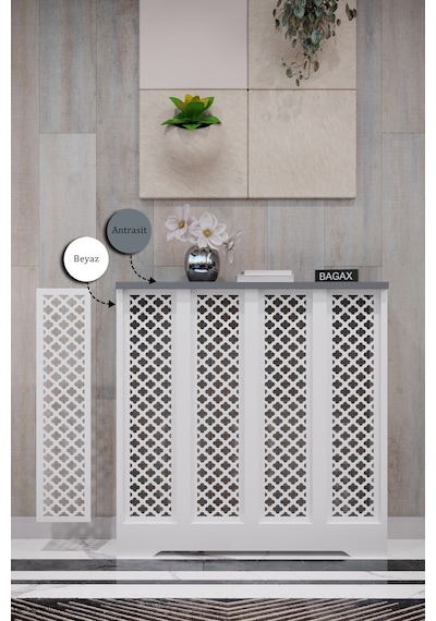 Dekoratif Petek Dolabı Kalorifer Peteği Kapatma Ünitesi Modern Tasarım İç Ölçü 76 Cm Dış Ölçü 80 Cm Petek 76 Beyaz Üstü Antrasit D3 Dekoratif Petek Dolabı Kalorifer Peteği Kapatma Ünitesi Modern Tasarım İç Ölçü 76 Cm Dış Ölçü 80 Cm Petek 76 Beyaz Üstü Antrasit D3