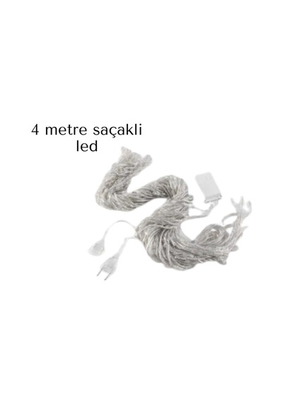 Saçaklı 4 Metre Perde Led Sarı