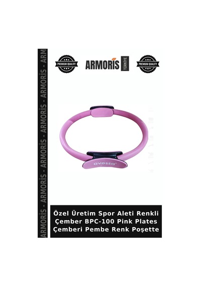 Özel Üretim Spor Aleti Renkli Çember Bpc-100 Pink Plates Çemberi Pembe Renk Poşette