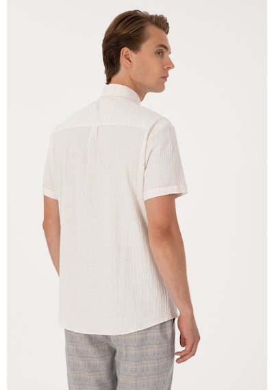 U.s. Polo Assn. Erkek Krem Gömlek Kısa Kollu 50306328-vr071 Krem