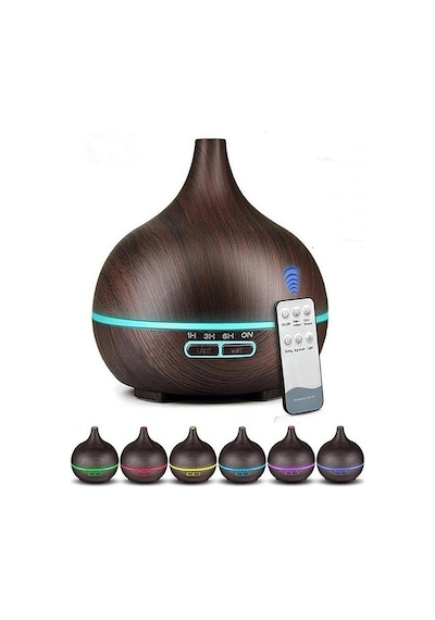 Vothoon Hava Nemlendirici 7 Led Işıklı Aromatik Oda Kokusu 550 Ml Kahve Aroma Difüzörü Buhar Makinası