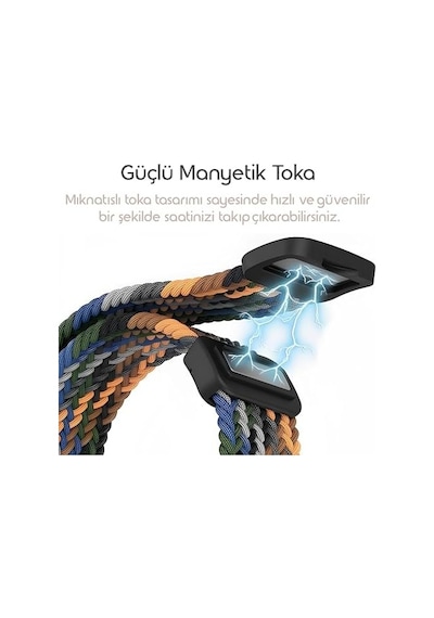 Örgü Loop Kumaş Kordon Xiaomi İle Uyumlu Redmi Watch 5 Active/redmi Watch 5 Lite/watch 2/2pro/s3/s1/s1pro/s1 Active İçin Manyetik Tokalı Terlemeye Karşı Elastik Kumaş Kayış