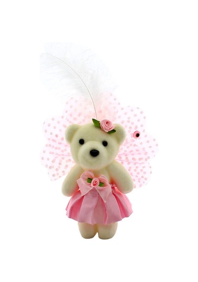 Süslü Minik Ayıcık Süs, 11cm X 6cm - Pembe 1+