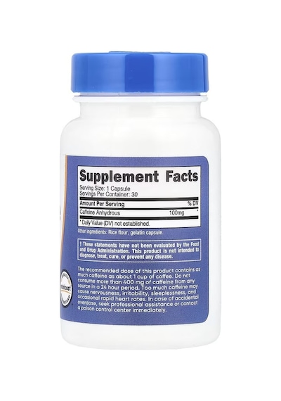 Caffeine 100 Mg 30 Capsules