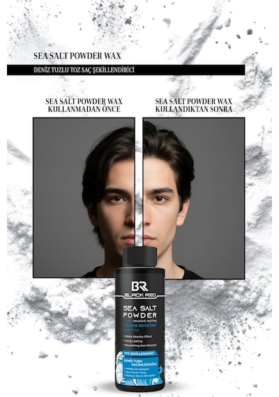 Sea Salt Powder Wax Deniz Tuzu Toz Wax Orta Tutuş & Hacimlendirici 20 G