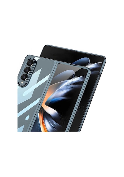 Rba Aksesuar Galaxy Uyumlu Z Fold 4 Kılıf Rba Full Camlı Kıpta Kapak - Gümüş Gümüş