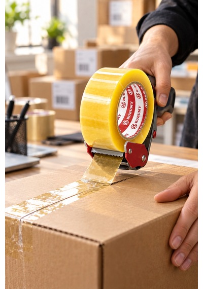 6 Adet Koli Bandı Şeffaf 45 Mm X 100 Metre Güçlü Yapışkanlı Paketleme Bantı Bantları Kopmayan