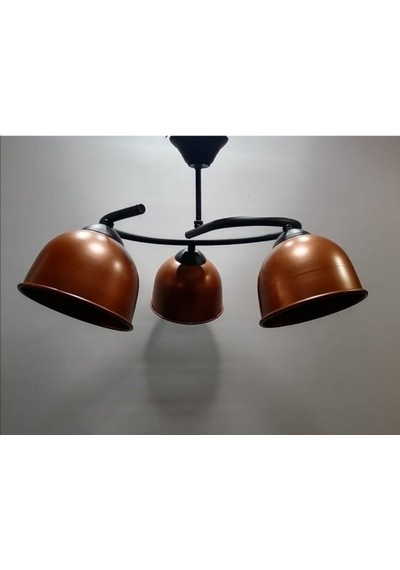 Riolight Modern Üçlü Bakır Başlık Metal Sarkıt Avize (551347011)