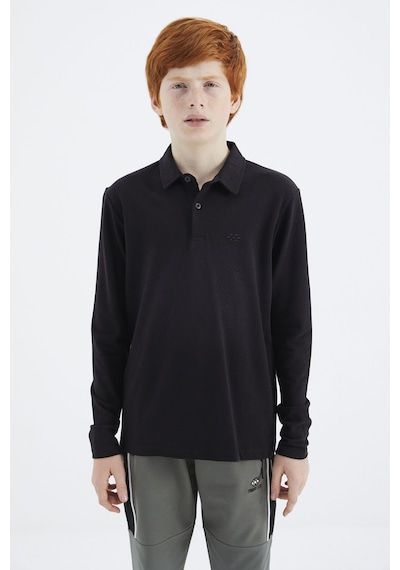 Tommylife Tommy Life Siyah Polo Yaka Basic Erkek Çocuk T-shirt - 11171 Siyah