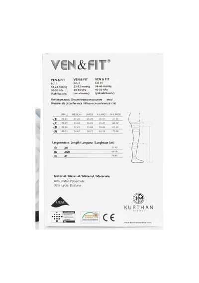 Finest Comfort Diz Altı Ccl2 Orta Basınçlı Çorabı Rahat Giyim Açık Burun
