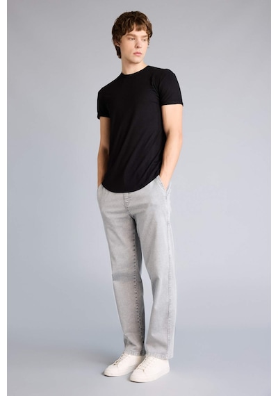Defacto Long Muscle Fit Bisiklet Yaka Kısa Kollu Tişört N2104az26spbk81 Siyah-bk81