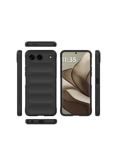 Maks Technology Tecno Spark 40 5g Kılıf Esnek Tpu Oyuklu Arka Yüzey Tasarımlı Mkst Etnik Silikon Kılıf - Siyah