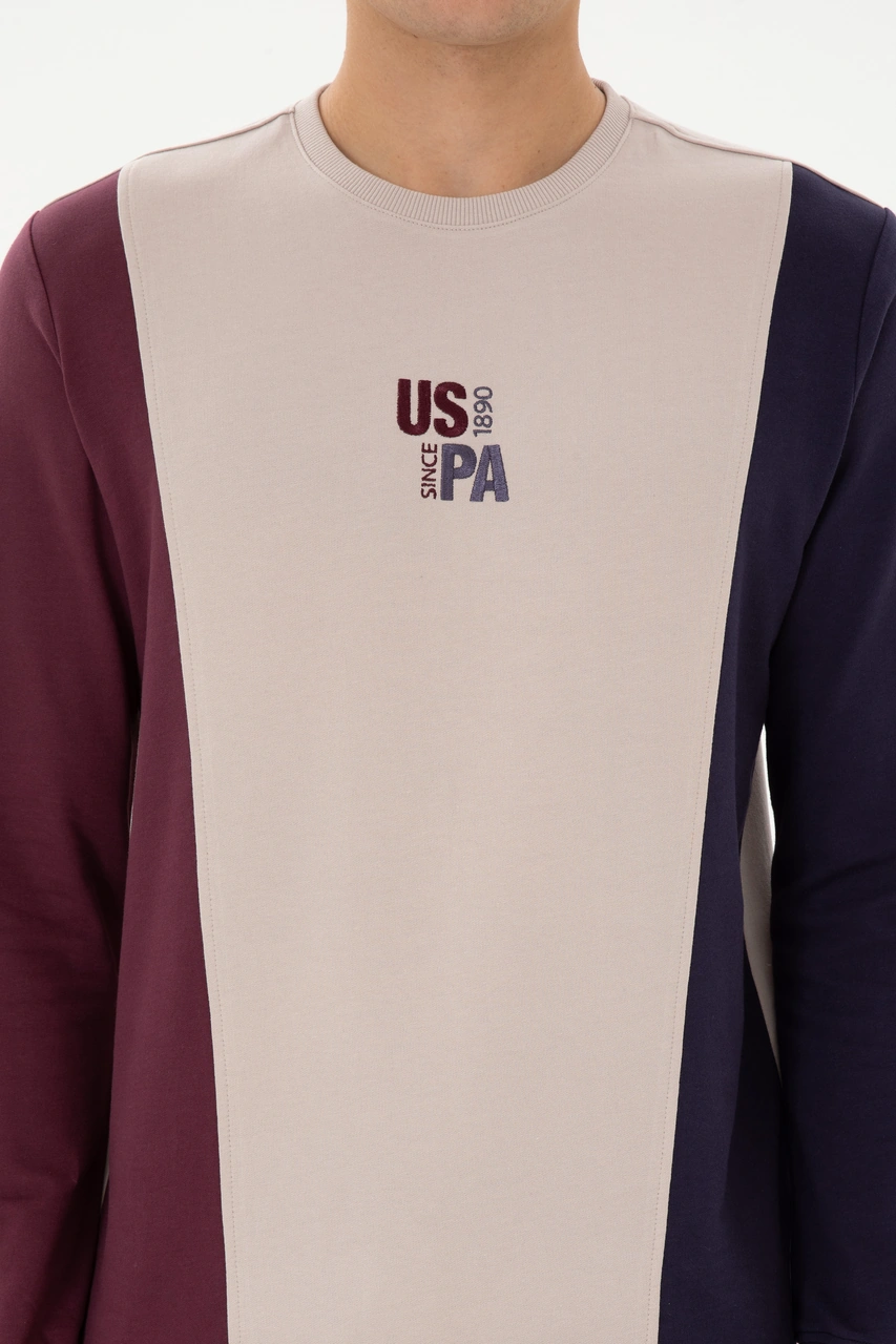 U.S. Polo Assn. Erkek Regular Fit Bisiklet Yaka Taş İnce Sweatshirt 50316379-VR049