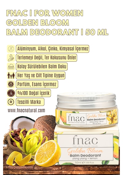 %100 Doğal İçerikli Ter Kokusu Önleyici Krem Deodorant Alüminyumsuz Alkolsüz Doğal Deodorant Kadın