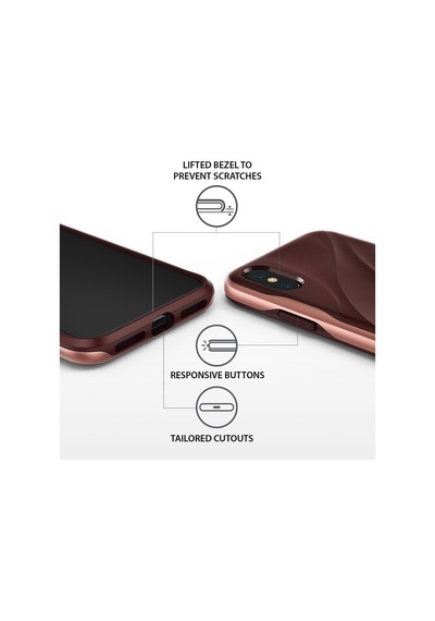 Ringke Wave Apple Uyumlu iPhone X İle Kılıf Rose Blush