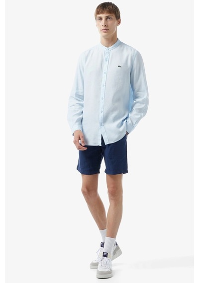 Lacoste Men's Regular Fit Button-down Collar Linen Shirt Erkek Düğmeli Hakim Yaka Keten Gömlek Mavi Lacoste Men's Regular Fit Button-down Collar Linen Shirt Erkek Düğmeli Hakim Yaka Keten Gömlek Mavi