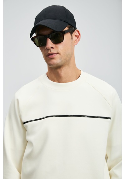 Lufian Erkek Cosmo Sweatshirt 112030181 Kırık Beyaz Kırık Beyaz
