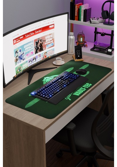 Fallout Kaymaz Dikişli Kauçuk Oyuncu Mousepad V5 - 90x40 Xxl Gaming Mouse Pad Fare Altlığı