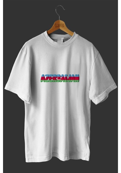 Noıssey -wed Azerbaycan Tasarım Baskılı Oversize T Shirt Beyaz