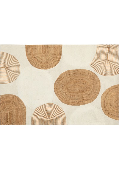 Mudo Home Marta Jüt Halı Naturel Beyaz 170x240 Çok Renkli