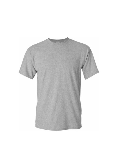 Yazlık Yuvarlak Yaka Kıs Kollu Penye Gri T-shirt M Beden - 2 Li Paket