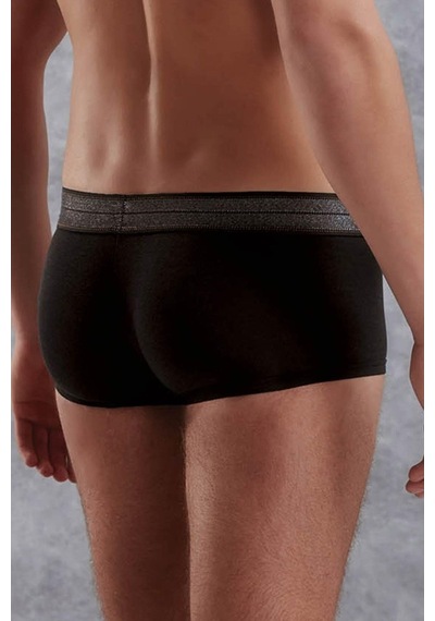 Doreanse 1774 Erkek Mini Paça Kot Desen Siyah Boxer