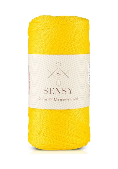 2 Mm - 200 Gr Polyester Makrome Ipi Sarı 230 M Polyester Makrome Ip Supla Ip Ve Çanta Ipliği