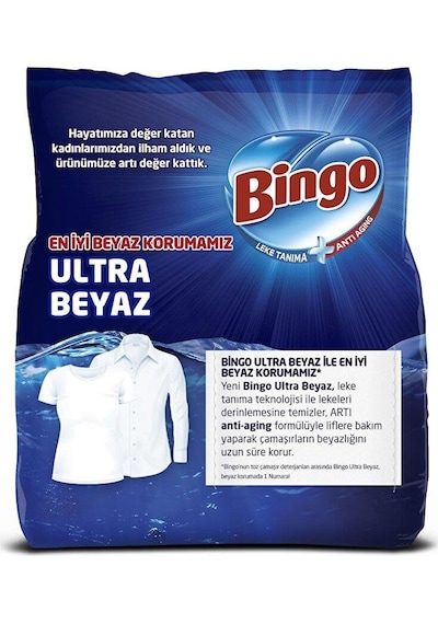 Bingo Matik Ultra Beyaz için Toz Çamaşır Deterjanı 4 x 4 KG