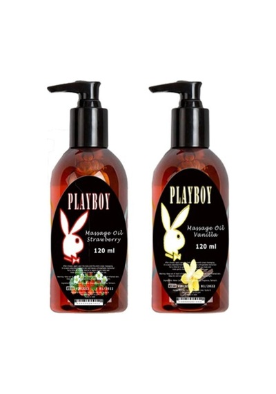 Playboy Massage Oil Strawberry And Vanilla Fragrances 120 Ml Çilek Ve Vanilya Kokulu Vücut Masaj Ya