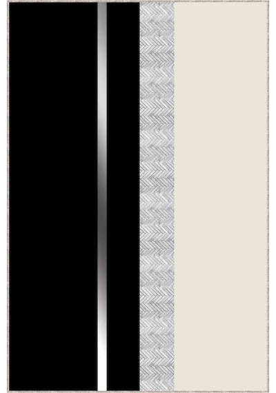 Siyah Silver Kaymaz Modern Kesme Rulo Yolluk Halı Vh015n11