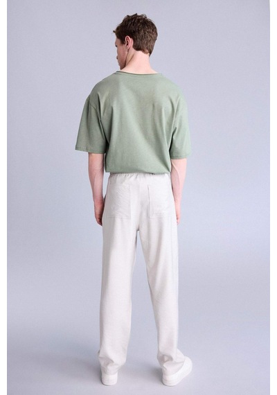 Defacto Beli Bağcıklı Baggy Fıt Pantolon H0412ax26smbg766 Bej-bg766