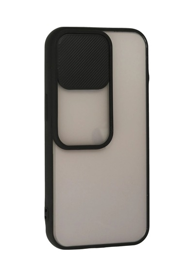 Newface - 851 - iPhone Uyumlu 13 Pro Kılıf Palm Buzlu Kamera Sürgülü Silikon - Lvsqvr - - Siyah