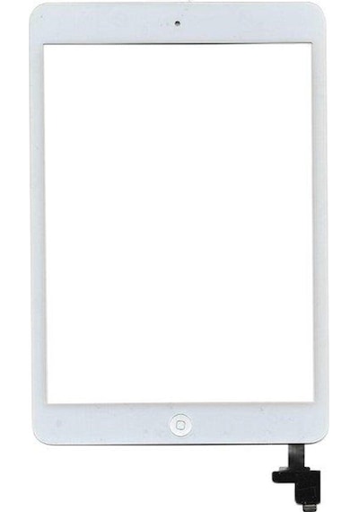 Apple Uyumlu iPad Mini 1 A1455 Butonlu Dokunmatik Beyaz