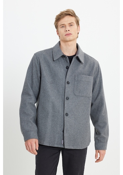 Wrangler Loose Fit Rahat Kesim Antrasit Melanj Gömlek Ceket Antrasit Melanj
