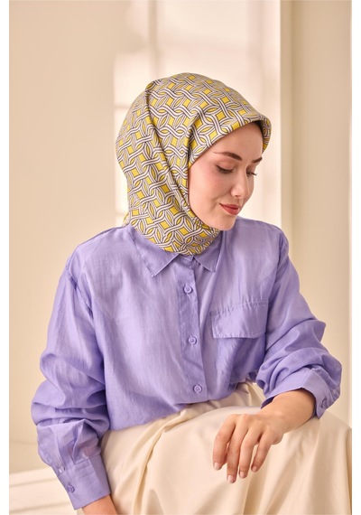 Silk Home Twill İpek Eşarp 11479-05 Sarı, Gümüş