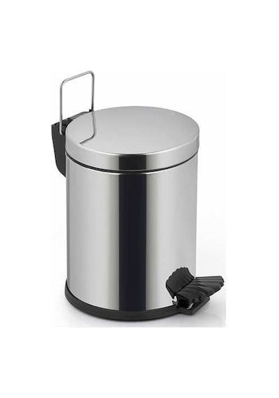 Wc Fırçası Krom 3 Litre Çöp Kovası Ikili Set Krom
