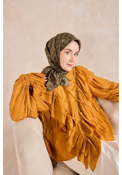 Silk Home Twill İpek Eşarp Zincir Haki Çok Renkli 15906234