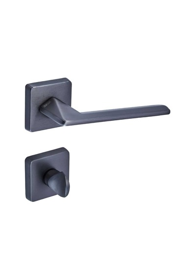 Sese Eliz Modeli Rozetli Wc Kapı Kolu Antrasit Renk 200-201r-02-54