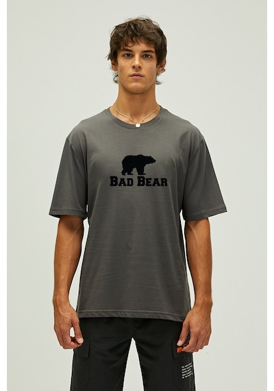 Bad Bear Muscle Antrasit Erkek Baskılı Tişört Antrasit