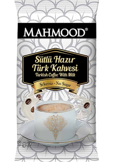Mahmood Coffee Sütlü Şekersiz Hazır Türk Kahvesi 12 x 19 G