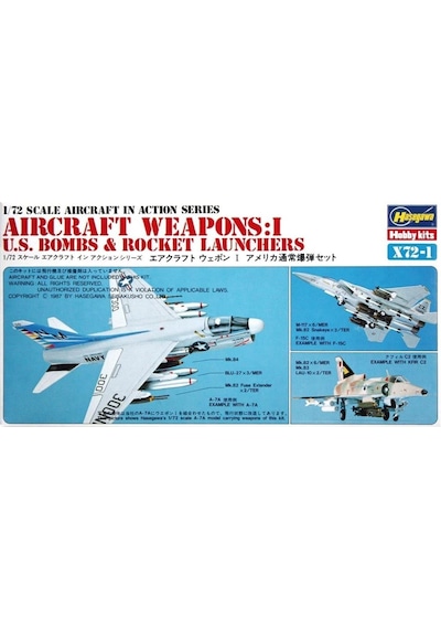 Hasegawa X72-1 35001 1/72 Ölçek, Savaş Uçağı Silahları-ı, Plastik Model Kiti-51778