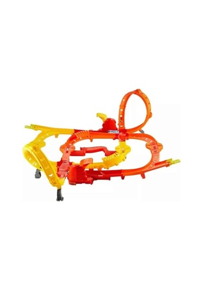 Hot Ones Turbo Oyun Parkuru, 1:64 Ölçekli 2 Araç Ve Kolayca Birleştirilebilen Pistle Başa Baş Yarış Ve Akrobasi, Jfh35 3500