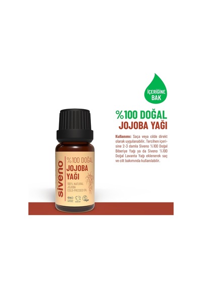 %100 Doğal Jojoba Yağı Soğuk Sıkım 10ml Tekli