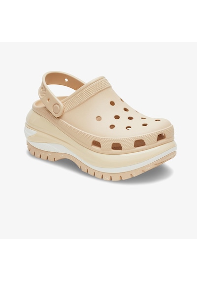 Crocs Classic Mega Crush Platform Kadın Krem Terlik Düz 207988 Krem