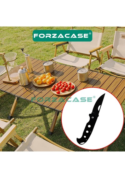 Forzacase Paslanmaz Çelik Ultra Keskin Outdoor Avcılık Kamp Çakısı Fc345 Siyah