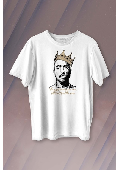Tupac Hip Hop Rap Music 2pac Baskılı Tişört Unisex T-shirt 001
