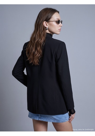 Dilvin 60823 Blazer Ceket-siyah