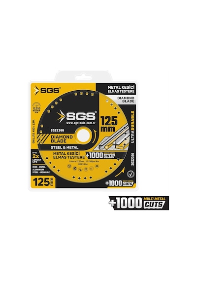 Sgs Vakumlu Elmas Çok Amaçlı Multı-metal Kesici 125 Mm Sgs2366